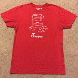 Red Chickfila Farmer Direct Coffee T-Shirt